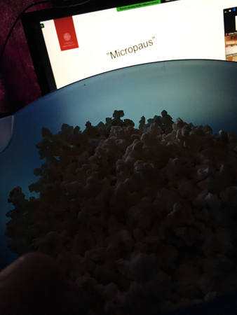 Micropaus med popcorn