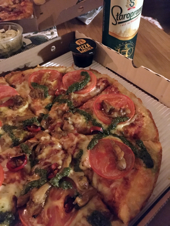 Pestopizza från Pizzabakeren