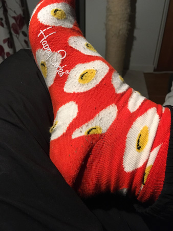 Happy socks med stekta ägg på