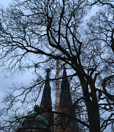 Domkyrkotornen och Gustavianumkupolen
