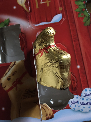 Gyllene ren av choklad