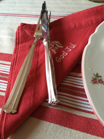 Mammas och pappas bestick och julservetter