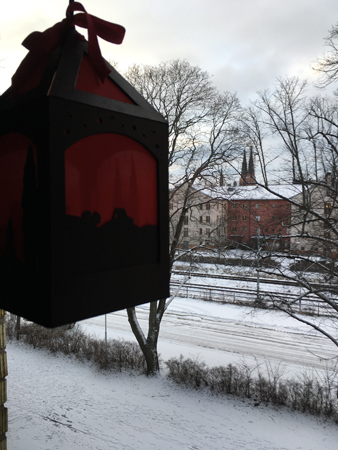 Snö i Uppsala på juldagen 2020