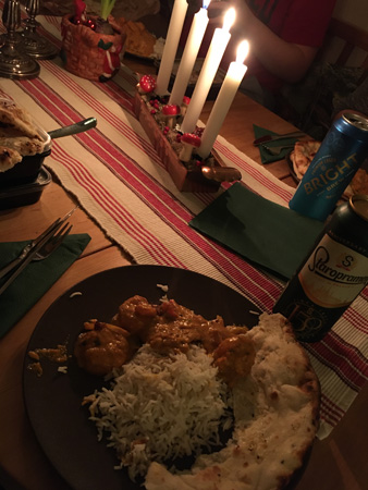 Indisk middag på tredje advent