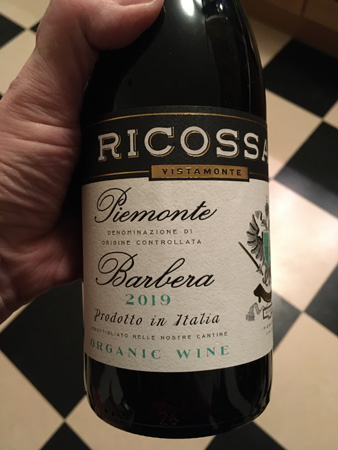 Ricossa Vistamonte Barbera Organic 2019