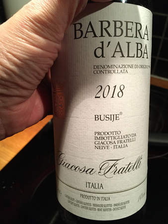Barbera d'Alba Busije 2018