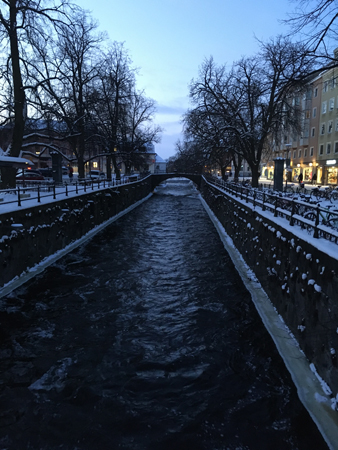 Fyrisån i solnedgång