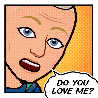 Bitmoji Tofflan do you love me