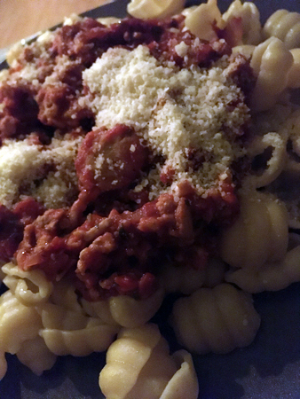 Gnocchi med kycklingfärs och dolmio