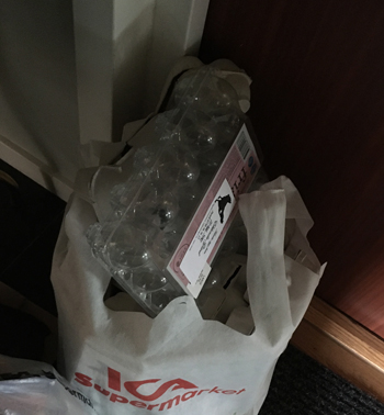 Äggkartonger till Annas jobb