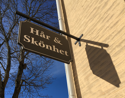 Skylt Hår o skönhet