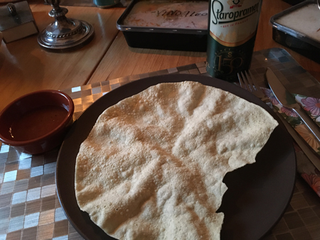 Papadum öl chutney