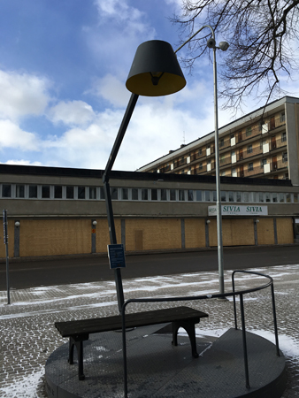 Speakers corner mitt emot ett stängt Siviatorg