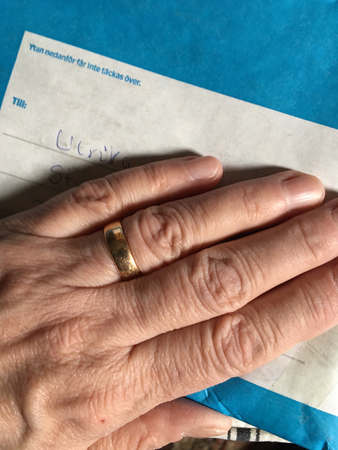 Blått paket till mig