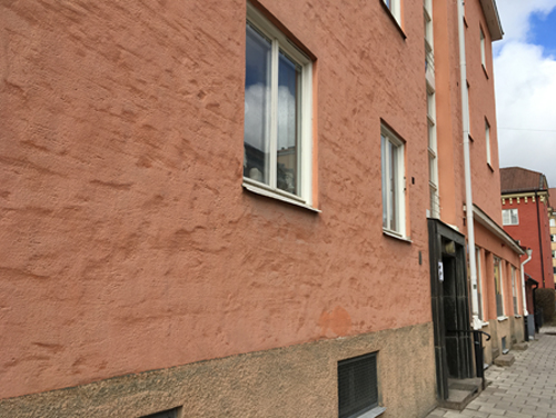 Rosa hus på Salagatan