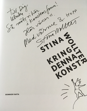 Signerad hälsning från Stina Wollter
