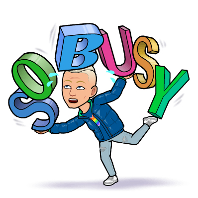 Bitmoji Tofflan so busy