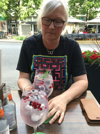 Anna med våra GTs på Churchill Arms