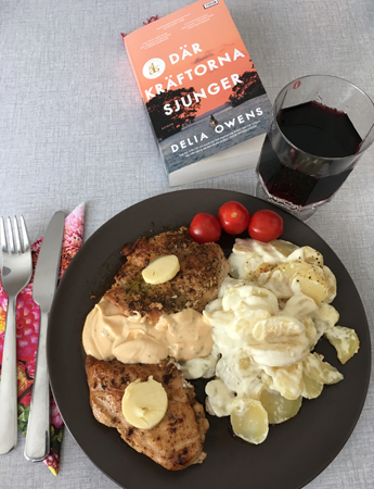Kycklingfilé potatisgratäng vin boken Där kräftorna sjunger