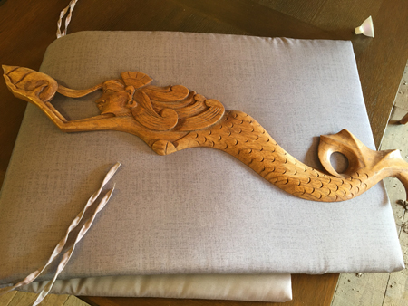 Sjöjungfru på stolsdynor