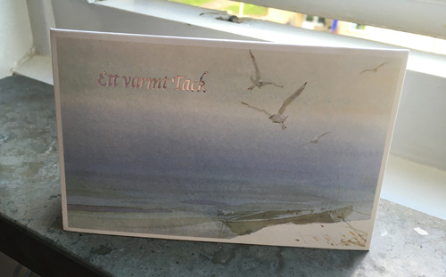 Kort Ett varmt tack från Barbro