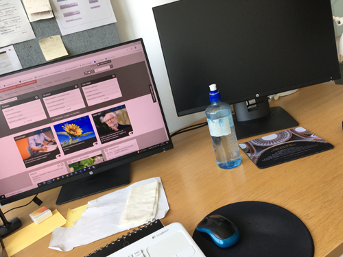 Skrivbordet på jobbet