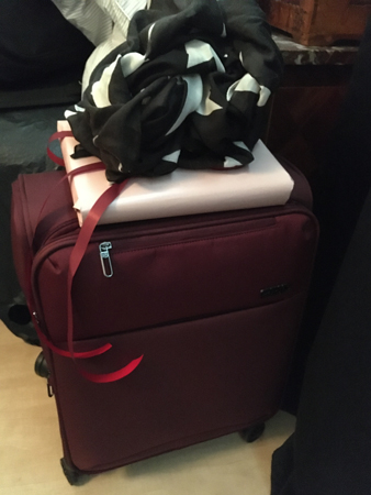 Min nya kabinväska o grejor som ska med till Motala