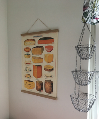 Ostaffisch med lister och nätkorgar