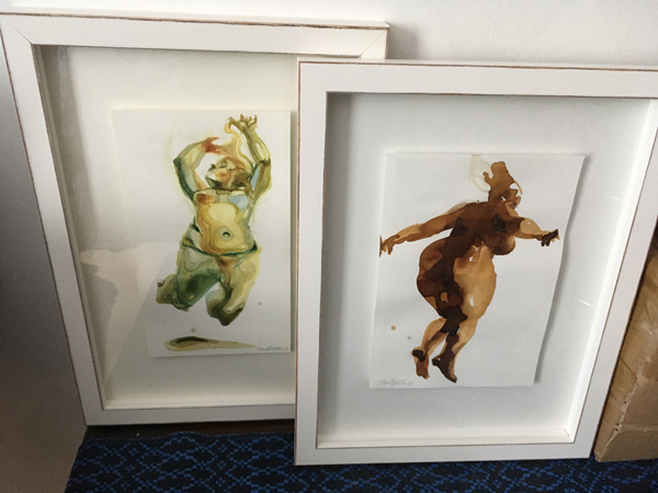 Två verk av Stina Wollter