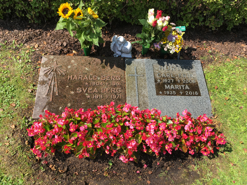 Graven med blommor lördag breddare