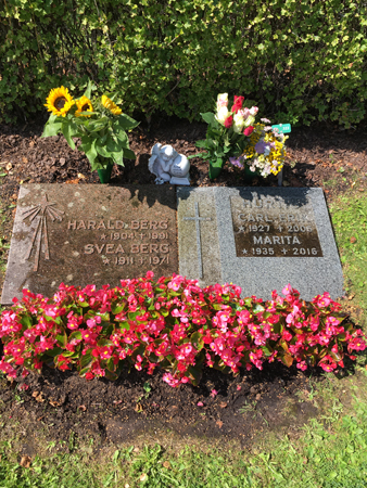 Graven med blommor höjdare