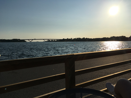 Motalabron i solnedgång