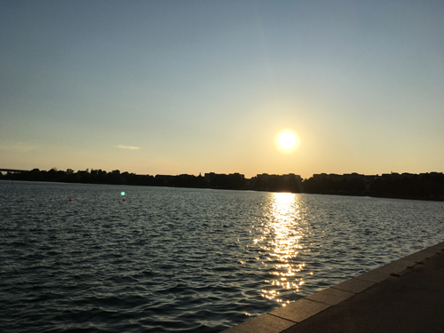 Solnedgång vid Vättern