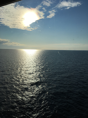 Morgonhavet på väg till Visby