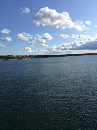 Hav och himmel på resan hem