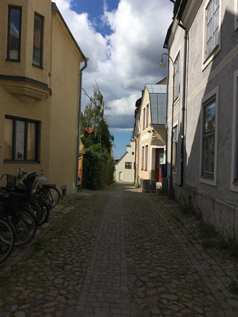 Hus och kullerstenar i Visby