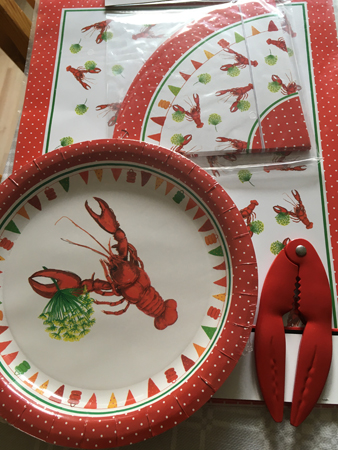 Kräfthattar kräfttallrikar kräfttång