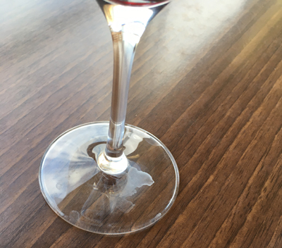 Kalkfläckar på glaset Hamnkrogen