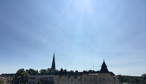 Utsikt Baltzarhuset från Gallerians takparkering