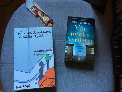 Böckerna Få se om hundarna är snälla ikväll och Vår mörka hemlighet