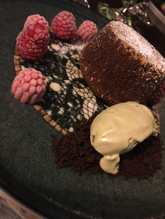 Dessert kladdkaka hallon nutella Aaltos