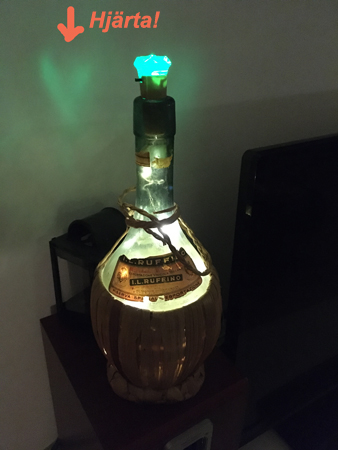 Korkbelysning vinflaska 1