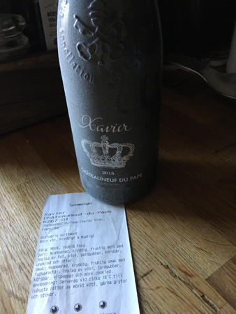 Xavier Château-neuf-du-Pape 2015