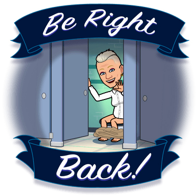 Bitmoji Tofflan Be right back