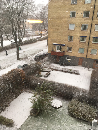 Snö i Uppsala 9 nov 2021
