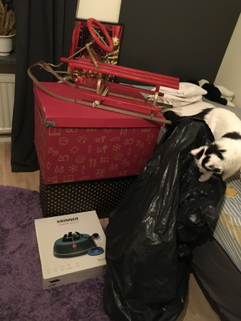 Jullådor julgransfot, kälke säck Citrus