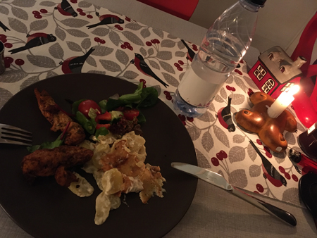 Kyckling potatisgratäng och grönsaker