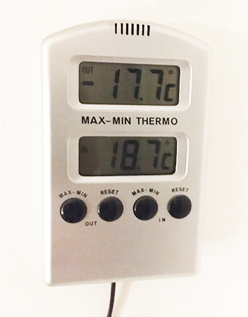 Minus 17 komma sju grader 7 december 2021