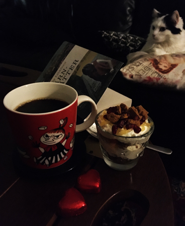 Kvällsfika med dessert hjärtan Järnnätter o Citrus