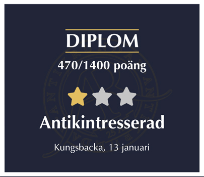 Diplom antikintresserad Kungsbacka 13 jan 2022